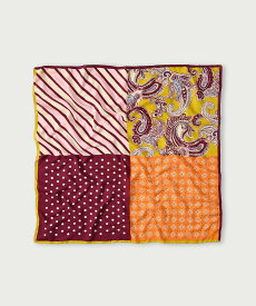 45R スーピマ綾のプレッピーミックス風呂敷 フォーティファイブアール ファッション雑貨 スカーフ・バンダナ ベージュ ピンク ネイビー【送料無料】