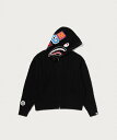 A BATHING APE CABLE KNIT SHARK RELAXED FIT FULL ZIP HOODIE ア ベイシング エイプ トップス ニット ホワイト ブラ…