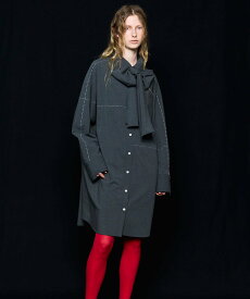 【SALE／30%OFF】MAISON SPECIAL Hand Stitch Shirt Dress メゾンスペシャル ワンピース・ドレス シャツワンピース グレー ネイビー【送料無料】