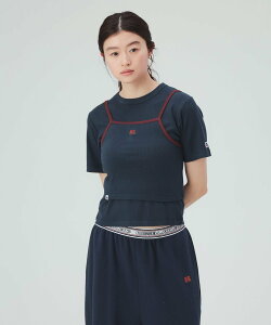 BEAMS HEART WOMEN �yEXCLUSIVE�zRUSSELL ATHLETIC / �L���~�\�[�� * T�V���c(�Z�b�g�A�C�e��) �r�[���X �n�[�g �g�b�v�X �J�b�g�\�[�ET�V���c �l�C�r�[ �O���[���y���������z