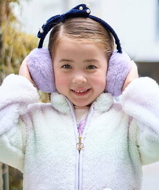 【SALE／30%OFF】any FAM KIDS パール×リボンイヤーマフ エニィファム ファッション雑貨 イヤーマフ ピンク パープル