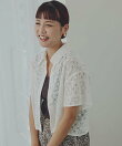 クロップドレースシャツ