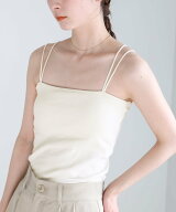SELECT MOCA ダブルストラップカップ付きキャミソール セレクトモカ トップス キャミソール