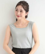 SHOO・LA・RUE 【洗濯機可】スクエアネックが小顔効果に きらきらラメタンクトップ シューラルー トップ…