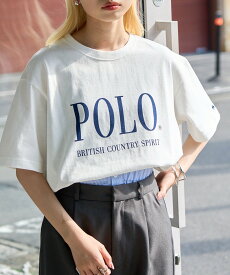 【SALE／60%OFF】POLO BCS POLO BCS/oversize print Tee ギフト ユニセックス ロゴ セットアップセブン トップス カットソー・Tシャツ ブラック ネイビー ホワイト グリーン