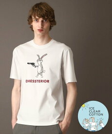 DRESSTERIOR 【接触冷感/抗菌防臭/消臭】ICE CLEAR COTTON ガンラビットTシャツ ドレステリア トップス カットソー・Tシャツ ホワイト ブラック イエロー ブルー【送料無料】