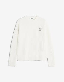 【SALE／40%OFF】Maison Kitsune Maison Kitsune/(M)FOX HEAD WOOL RIBBED JUMPER メゾン キツネ トップス ニット ブラック ホワイト【送料無料】