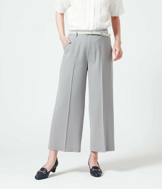 【SALE／30%OFF】NEWYORKER WOMEN 【ウォッシャブル】ポリエステルシャドーストライプ ストレートワイドパンツ ニューヨーカー パンツ スラックス・ドレスパンツ グレー ブラック ベージュ【送料無料】