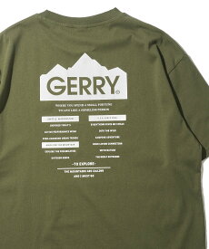 ADPOSION ADPOSION/(M)【GERRY】ヘビー天竺バックプリントTシャツ テットオム トップス カットソー・Tシャツ カーキ グレー ブルー ホワイト