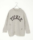 ロゴ入りダメージニット