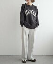 ロゴ入りダメージニット