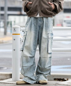 WEGO MEN'S デニムイージーカーゴパンツ ウィゴー パンツ その他のパンツ