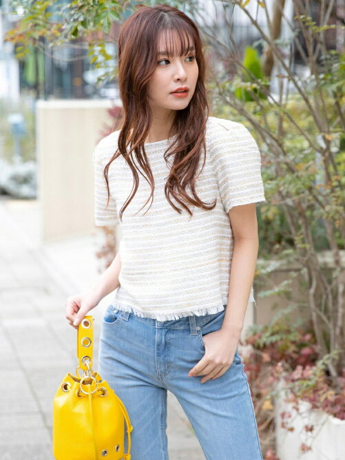 Vicky フリンジツイードブラウス 洗濯機で洗える Rakuten Fashion 楽天ファッション 旧楽天ブランドアベニュー Ce1404