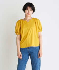 【SALE／60%OFF】INED CLARO バイカラートップス イネドクラロ トップス カットソー・Tシャツ イエロー ホワイト ベージュ【送料無料】