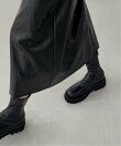 HALEY PESCA/(W)ボリューム厚底 バックジップショートブーツ