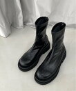 HALEY PESCA/(W)ボリューム厚底 バックジップショートブーツ