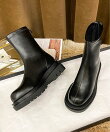 HALEY PESCA/(W)ボリューム厚底 バックジップショートブーツ