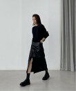 HALEY PESCA/(W)ボリューム厚底 バックジップショートブーツ