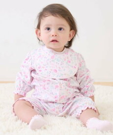 mezzo piano 【BOX付】フラワー柄2wayオール&スタイセット ナルミヤオンライン マタニティウェア・ベビー用品 ベビートップス ピンク ホワイト【送料無料】