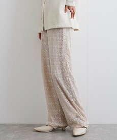 【SALE／50%OFF】VICKY レースイージーパンツ≪手洗い可能≫ ビッキー パンツ その他のパンツ ブラック ホワイト