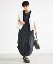 サイドシャーリングワンピース<撥水>