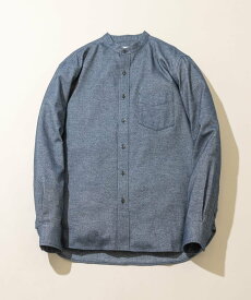 【SALE／50%OFF】URBAN RESEARCH ROSSO 『抗菌/防臭』『XXLサイズあり』ハイパフォーマンスフランネルバンドカラーシャツ アーバンリサーチロッソ トップス シャツ・ブラウス ホワイト ブラック グレー ネイビー ベージュ レッド ブラウン