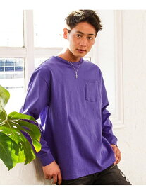 CavariA """CavariAUSAコットンビッグシルエットクルーネック長袖無地Tシャツ/全12色""" シルバーバレット トップス カットソー・Tシャツ ブラック グレー カーキ ホワイト イエロー【送料無料】