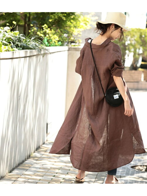 Vis Web限定 リネンシャツロングワンピース Rakuten Fashion 楽天ファッション 旧楽天ブランドアベニュー R