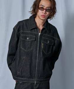 B ONE SOUL ��WEB���� / �Z�b�g�A�b�v�Ή� / �_�u���|�P�b�g���W�b�h�f�j��JK /sqnz double pocket zip denim �i�o�� �W���P�b�g�E�A�E�^�[ �u���]���E�W�����p�[ �l�C�r�[ �u���b�N�y���������z