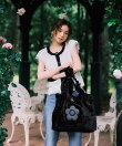 【MARY QUANT*VIS】フリルハンドルベロアトートバッグ