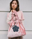 【MARY QUANT*VIS】フリルハンドルベロアトートバッグ