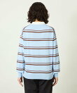 GREY LABEL ファインコットンボーダーポロニット