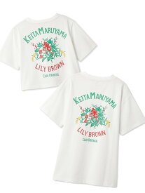 【SALE／50%OFF】LILY BROWN 【LILY BROWN*KEITA MARUYAMA】グラフィックTシャツ リリーブラウン トップス カットソー・Tシャツ ホワイト グレー