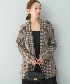 【SALE／50%OFF】URBAN RESEARCH ROSSO ROLLA'S SLOUCH BLAZER GINGHAM JACKET アーバンリサーチロッソ ジャケット・アウター テーラードジャケット・ブレザー ベージュ【送料無料】