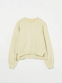 three dots Pigment dyed french terry sweat スリードッツ トップス カットソー・Tシャツ ベージュ ピンク イエロー ブルー【送料無料】