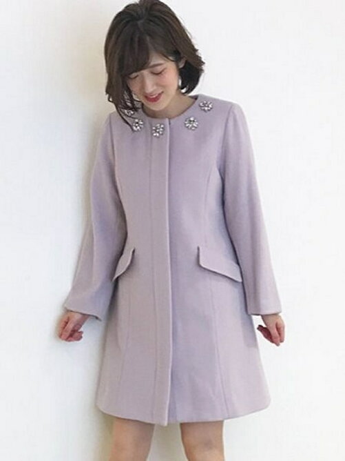 31 Sons De Mode ロングビーバービジューノーカラーコート Rakuten