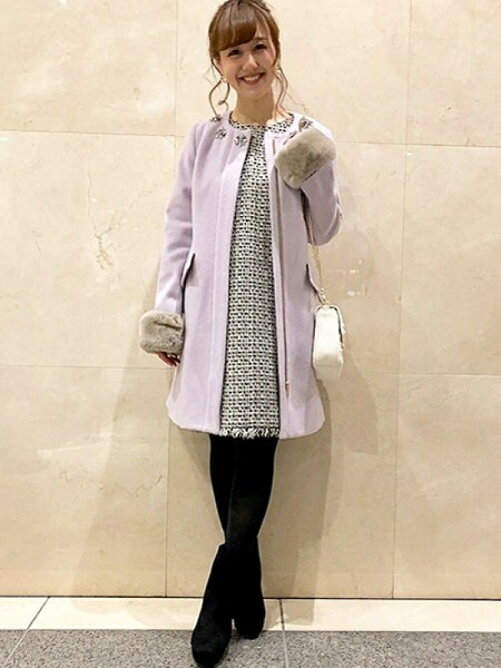 31 Sons De Mode ロングビーバービジューノーカラーコート Rakuten