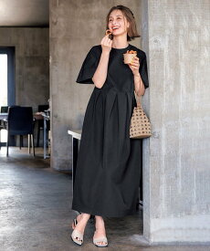 【SALE／30%OFF】UNFILO FINE MOVE SUCKER ワンピース アンフィーロ ワンピース・ドレス ワンピース ブラック グリーン ネイビー【送料無料】