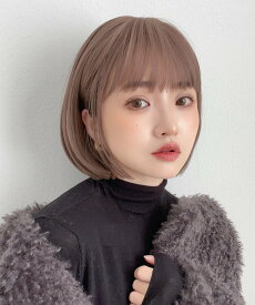 Brightlele 「 カラメルトップスボブ 」 ウィッグ ボブ ショート 自然 フルウィッグ ブライトララ ヘアアクセサリー その他のヘアアクセサリー ベージュ ブラウン オレンジ ピンク パープル