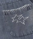 Star Embroidery Denim Shirt