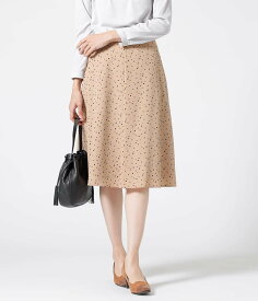 【SALE／53%OFF】NEWYORKER WOMEN L-SIZE 【L】ドットプリント フロントタックスカート ニューヨーカー エルサイズ スカート その他のスカート ベージュ【送料無料】