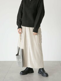 【SALE／60%OFF】Lugnoncure カットコールフラップポケットスカート テチチ スカート その他のスカート グレー カーキ ネイビー