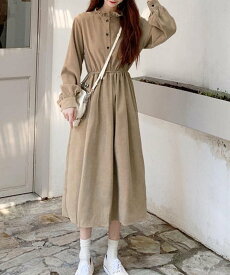 【SALE／57%OFF】Amulet 【Amulet】フリルネックシャツワンピース アミュレット ワンピース・ドレス シャツワンピース ベージュ ブラック