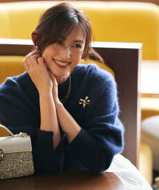 【SALE／30%OFF】組曲 S 【手洗い可】フラッフィー ファーニット クミキョク トップス ニット ネイビー ブラウン ブルー イエロー【送料無料】