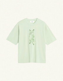 【SALE／40%OFF】Maison Kitsune 【公式】Maison Kitsune LADY FOX BOXY TEE-SHIRT メゾン キツネ アーカイブス トップス カットソー・Tシャツ グリーン【送料無料】