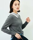《手洗い可能》襟レース取りはずしプルオーバー