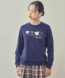 【SALE／50%OFF】a.v.v [100-130]ハートモチーフトレーナー アー・ヴェ・ヴェ トップス カットソー・Tシャツ ピンク ネイビー