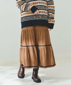 【SALE／60%OFF】B:MING by BEAMS B:MING by BEAMS / フェイク スエード スカート ビームス アウトレット スカート ロング・マキシスカート ブラウン ベージュ【送料無料】