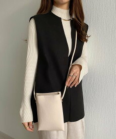 【SALE／82%OFF】JUNOAH 深Vネックベスト ジュノア トップス ベスト・ジレ グレー グリーン ベージュ ブラウン ブラック