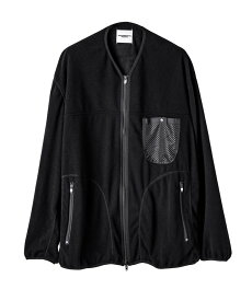TAKAHIROMIYASHITATheSoloist. back gusset sleeve full zip fleece jacket.(solid) タカヒロミヤシタザソロイスト. トップス カットソー・Tシャツ ブラック【送料無料】